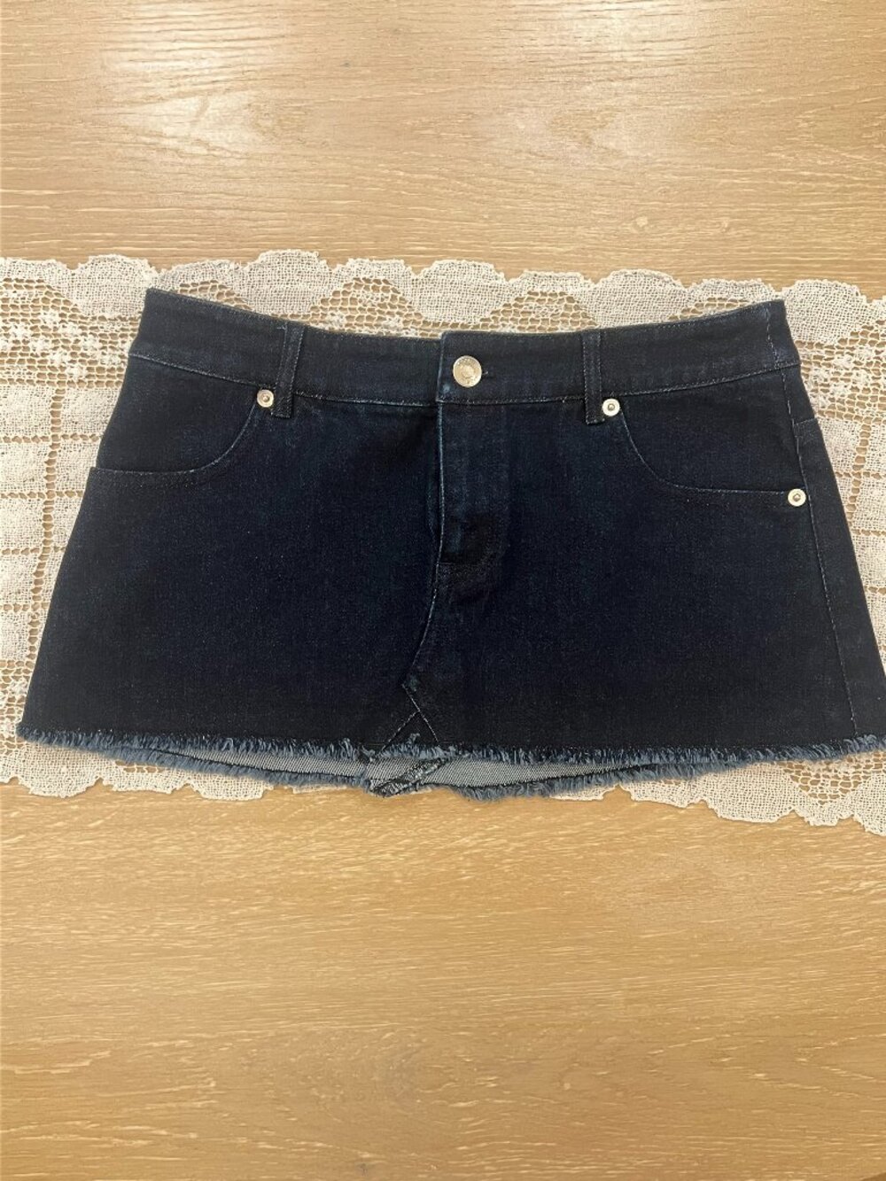Miaou REVOLVE Miss Mini Denim Skirt in Indigo Blue